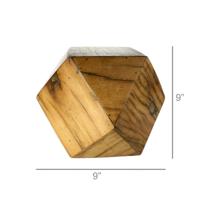 Icosahedron Wood Block