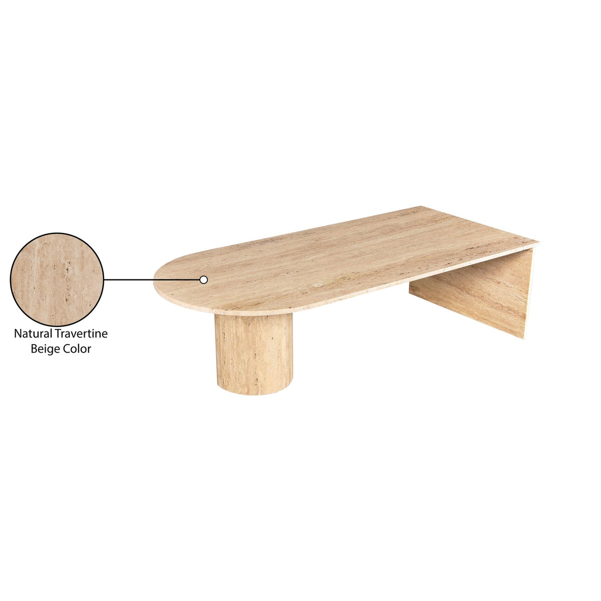 Salerno Natural Travertine Coffee Table