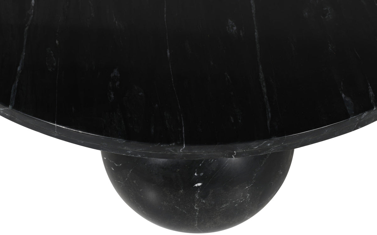Spherical Black Genuine Marble Coffee Table (4 Boxes)