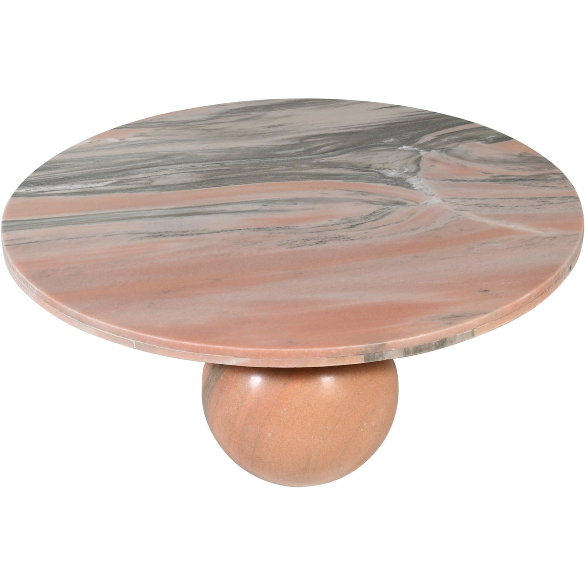 Spherical Pink Genuine Marble Coffee Table (4 Boxes)