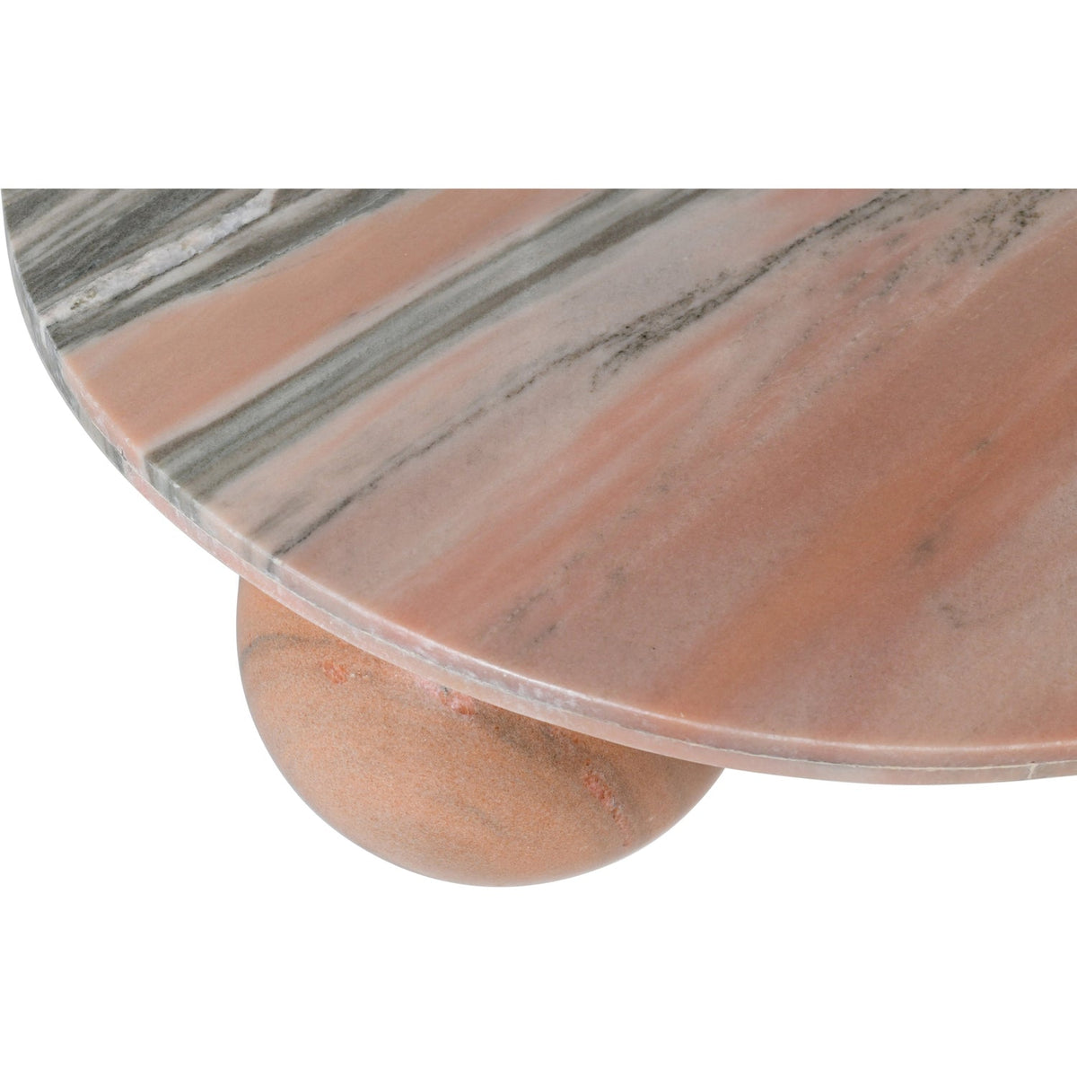 Spherical Pink Genuine Marble Coffee Table (4 Boxes)