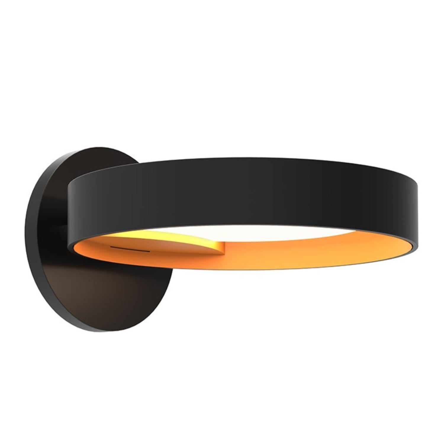 Sonneman Light Guide Ring Satin Black 2650.25A Wall Sconce