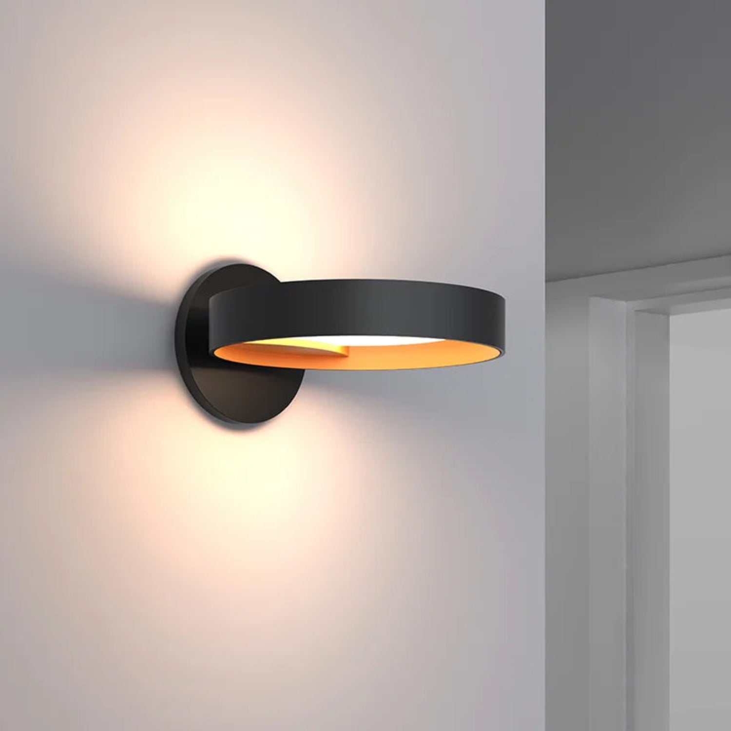 Sonneman Light Guide Ring Satin Black 2650.25W Wall Sconce