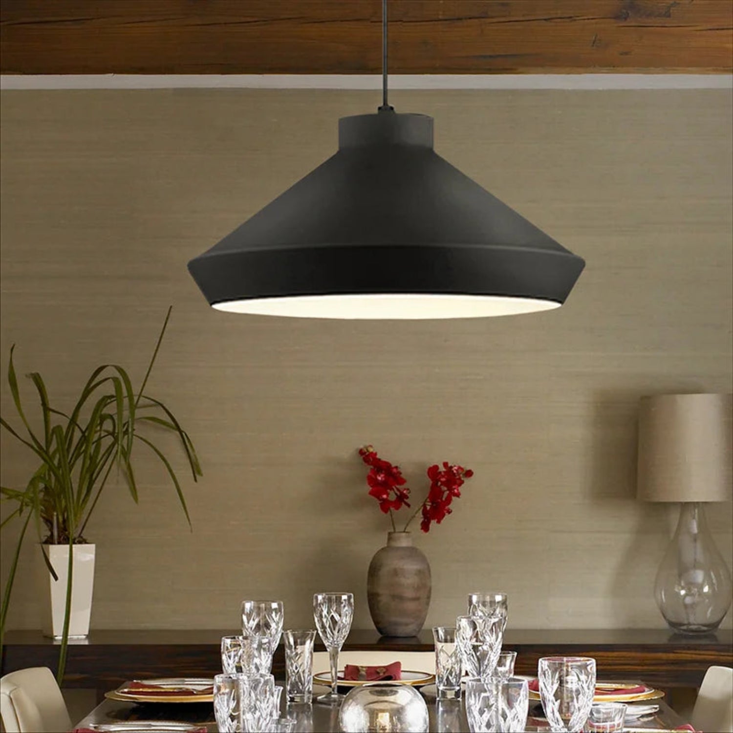 Sonneman Koma Satin Black 2752.25-E Pendant