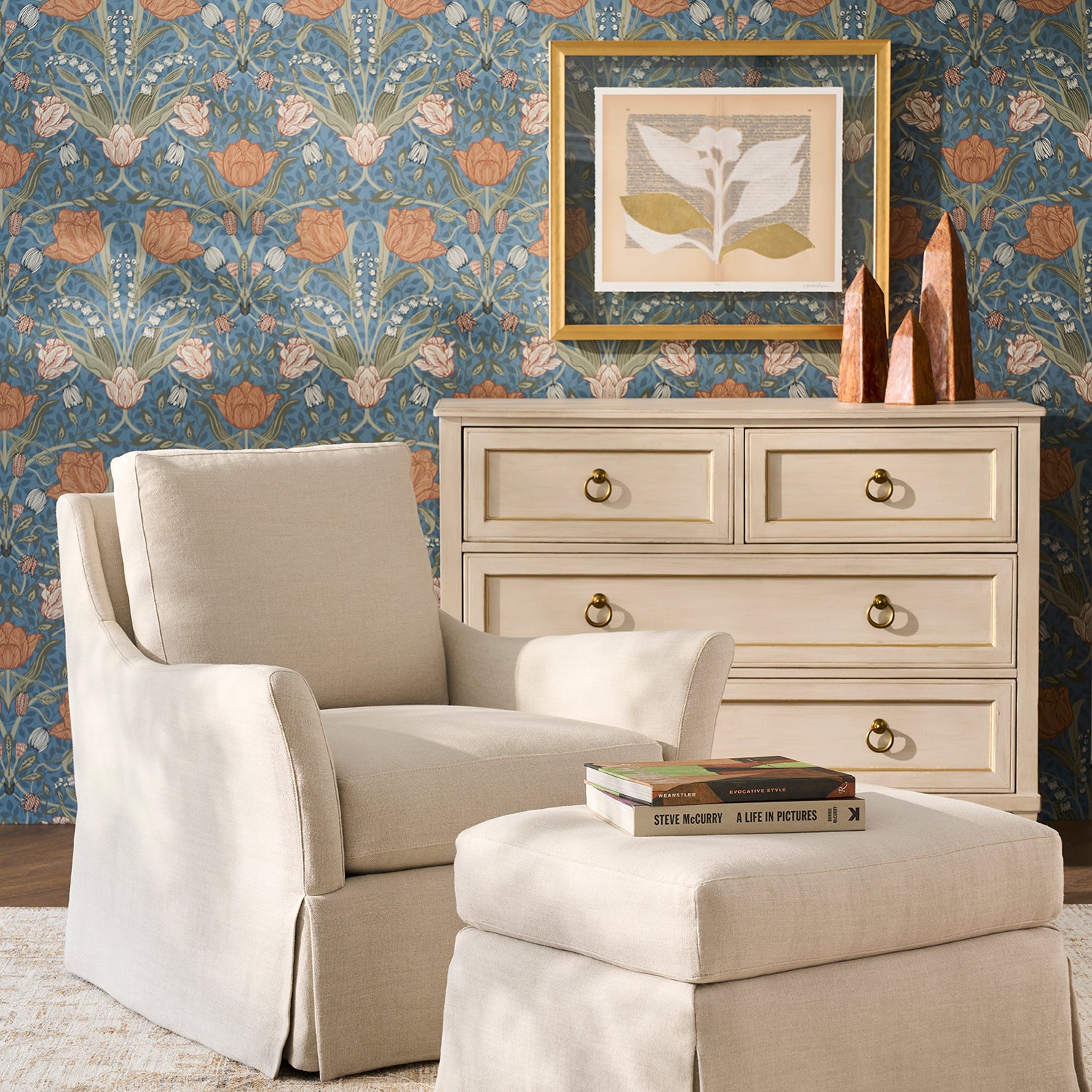 Fairfield Chair Matteo Palazzo Champagne Mist Four Drawer Chest