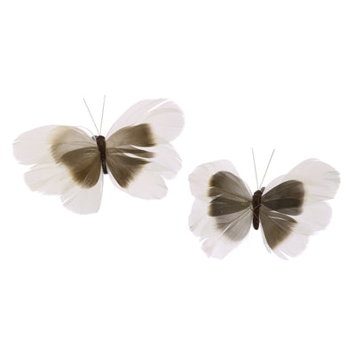 Feather Butterflies Clip Set of 8
