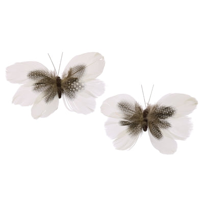 Feather Butterflies Clip Set of 8