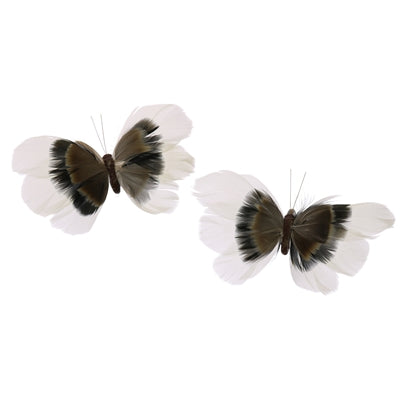 Feather Butterflies Clip Set of 8