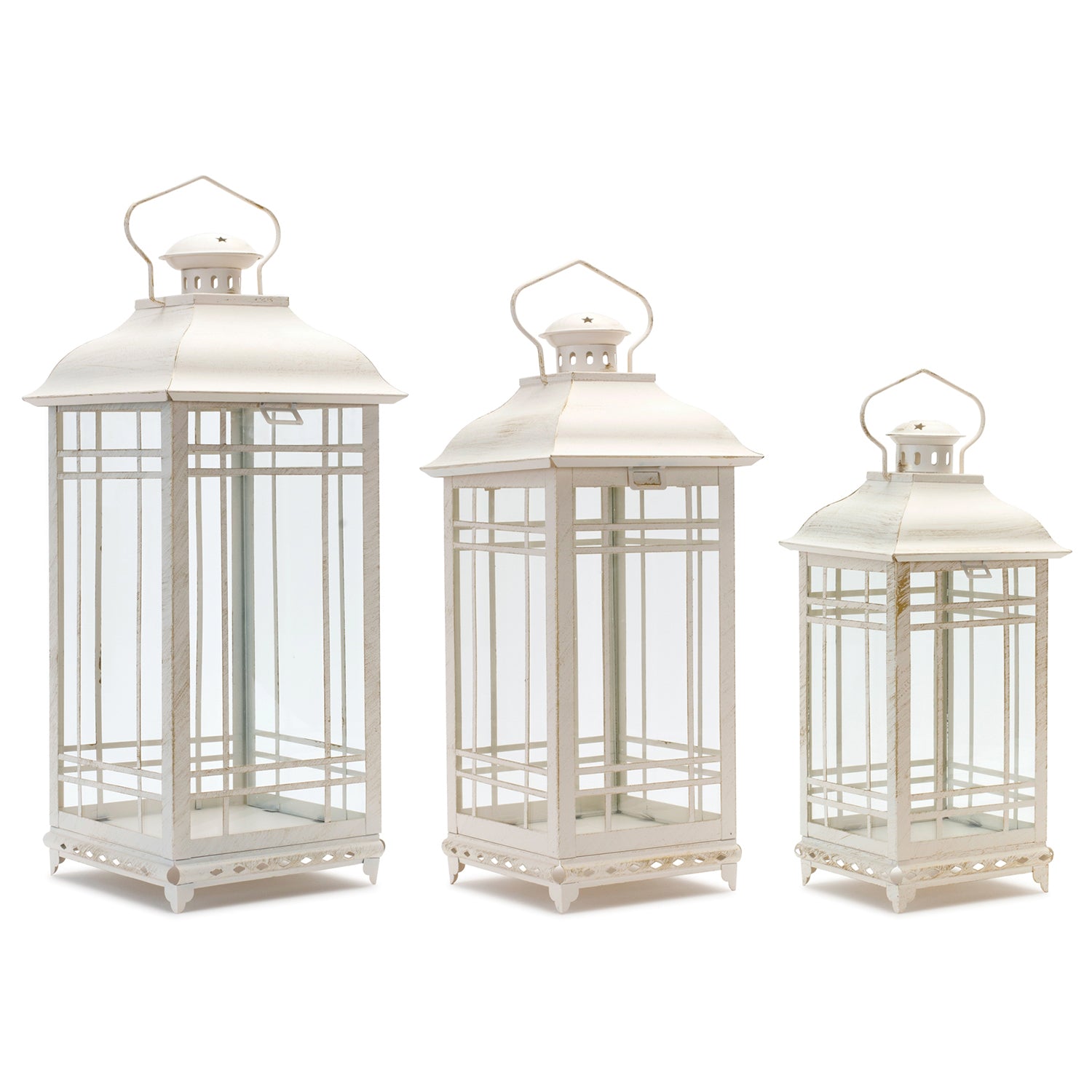 Traditional Metal Lantern Set of 3