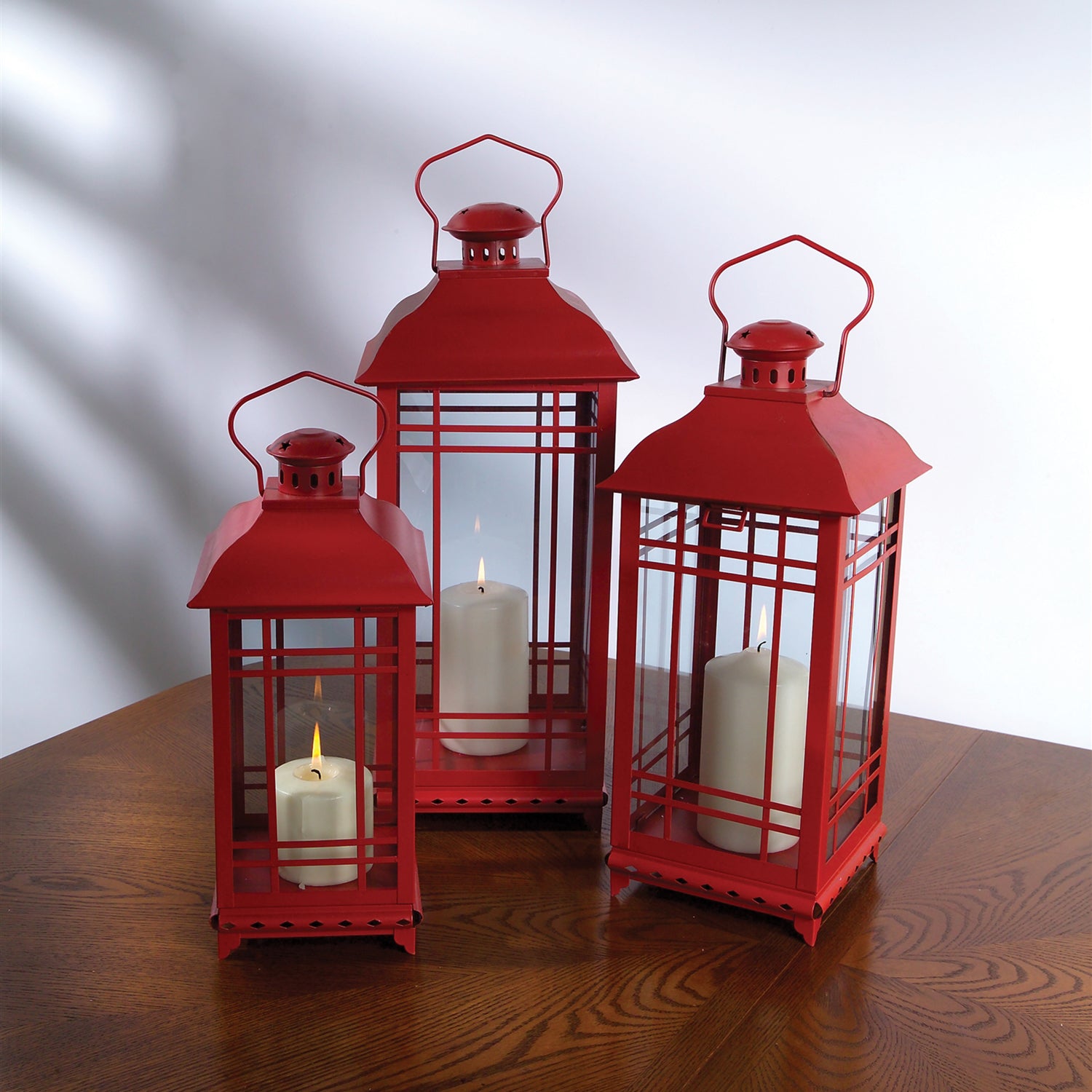 Traditional Metal Lantern Set of 3