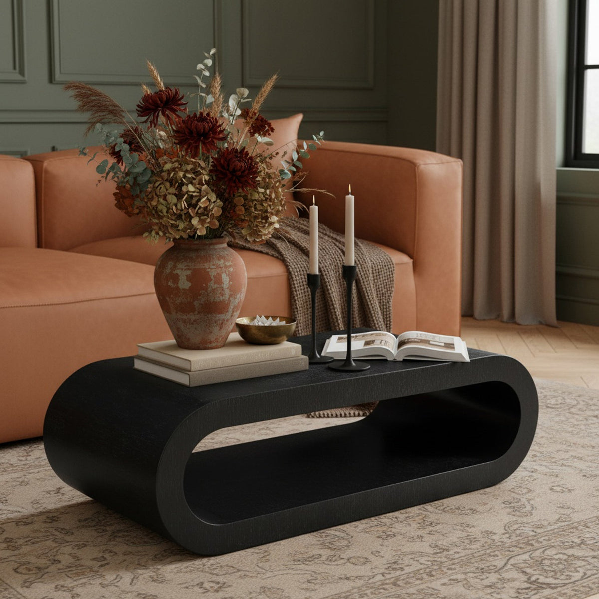Sono Black Paper Veneer Coffee Table