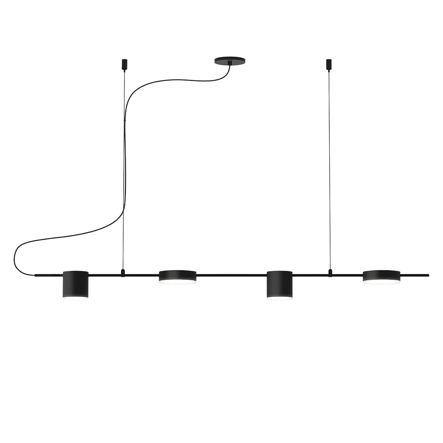 Sonneman Counterpoint Satin Black 2884.25 Pendant