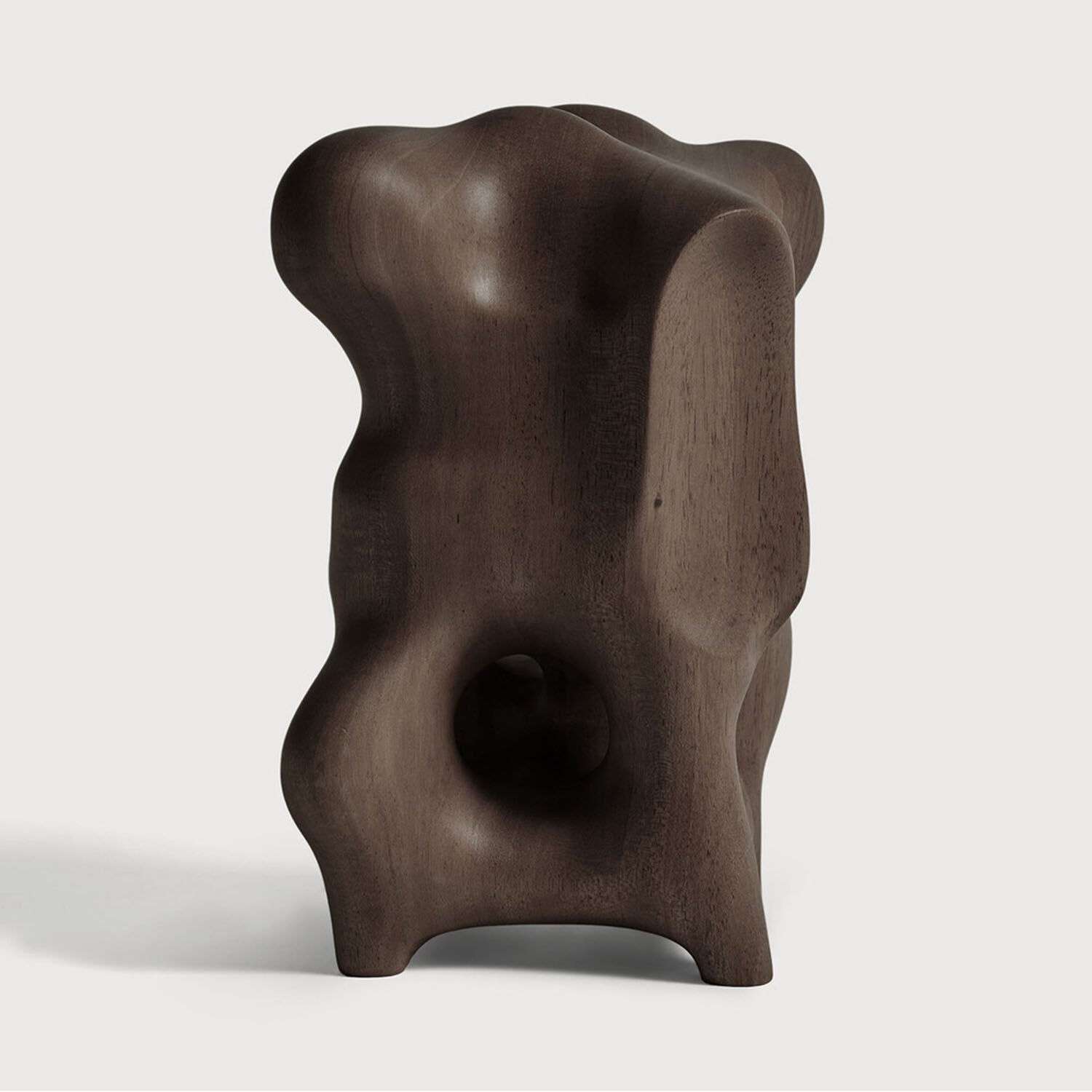 Ethnicraft Organic Mahogany Dark Brown Sculpture