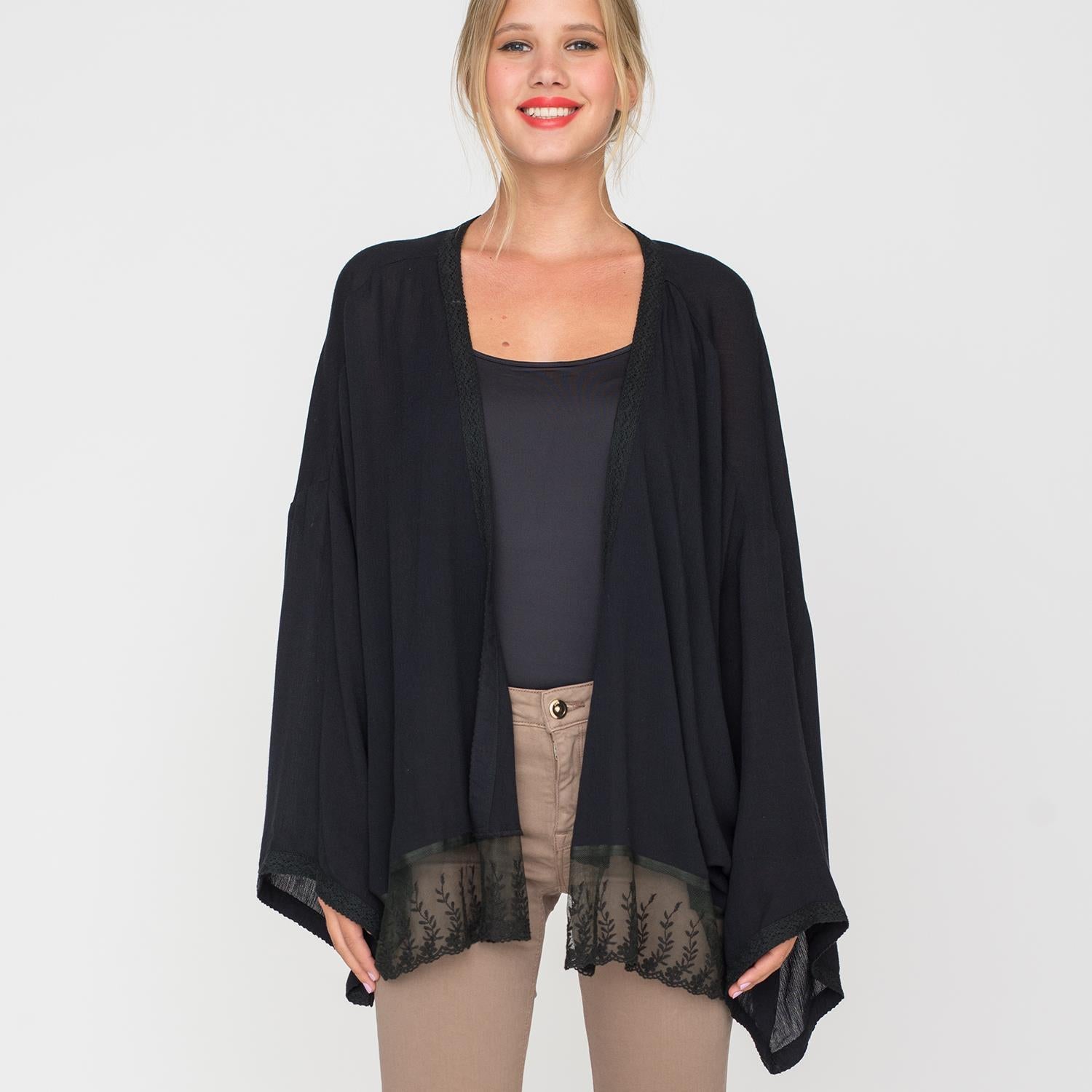 Elena Black Coverlet