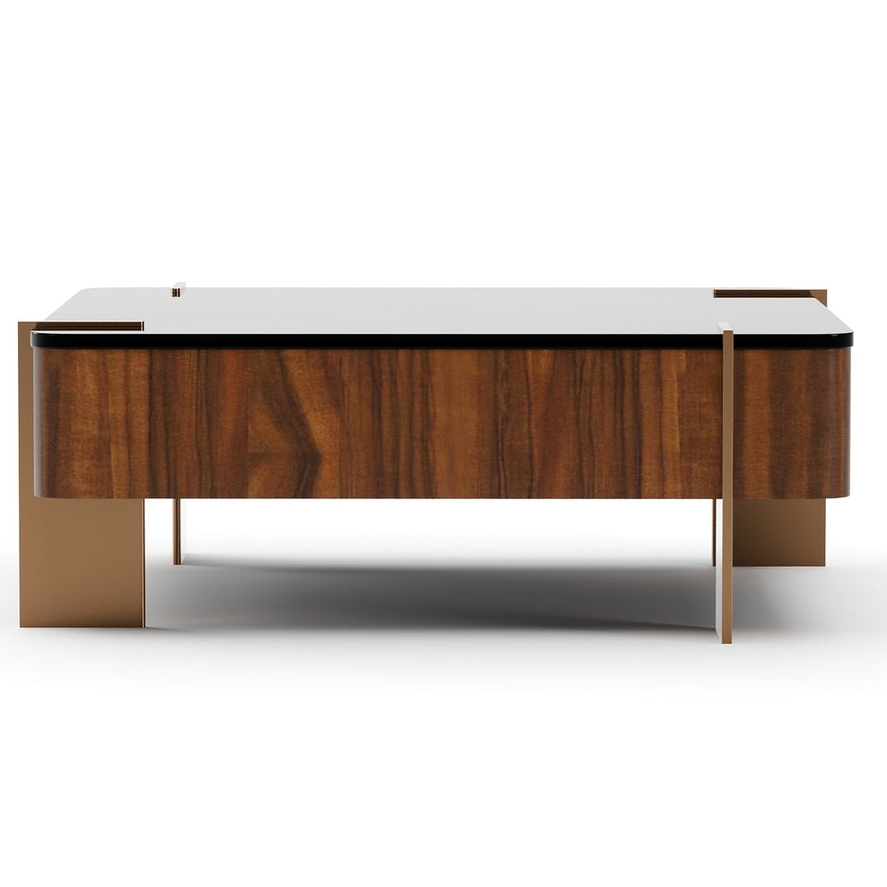 Caracole Altura Square Glass Top Cocktail Table