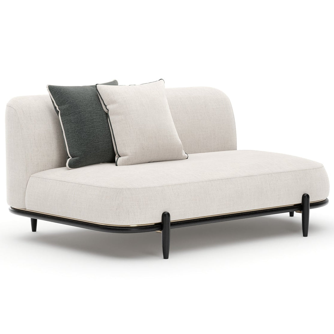 Caracole Madera Oatmeal Armless RAF Modular Bumper