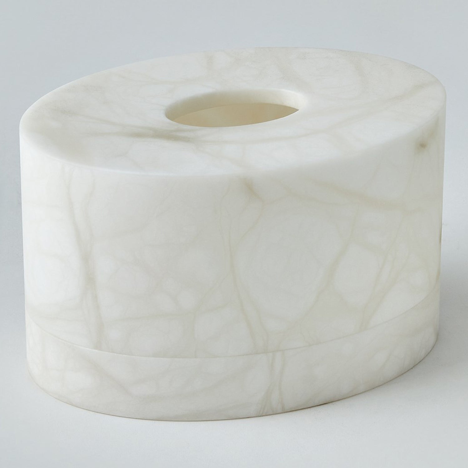 Global Views Alabaster Oval Tissue Box