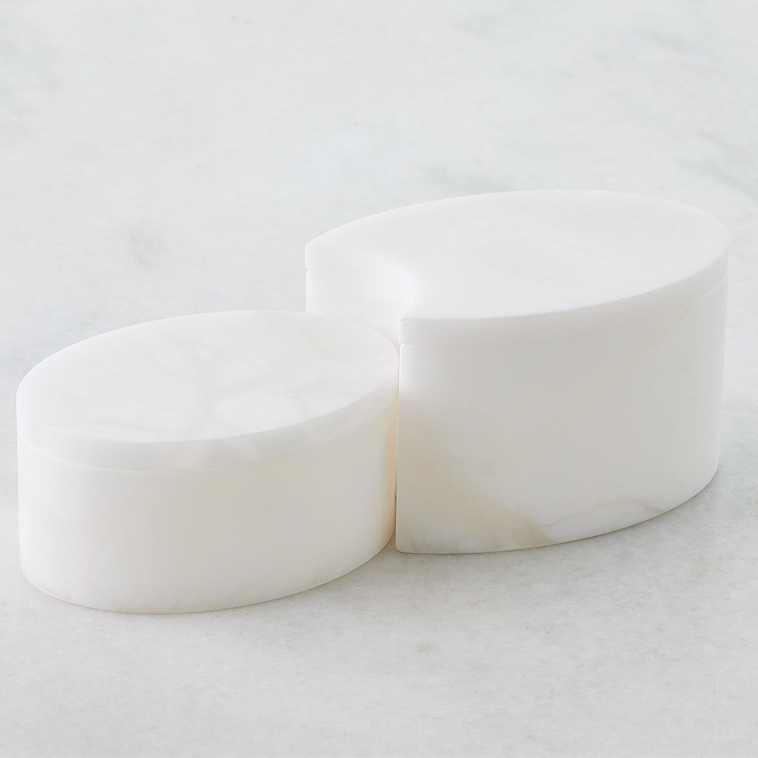 Global Views Alabaster Oval Box