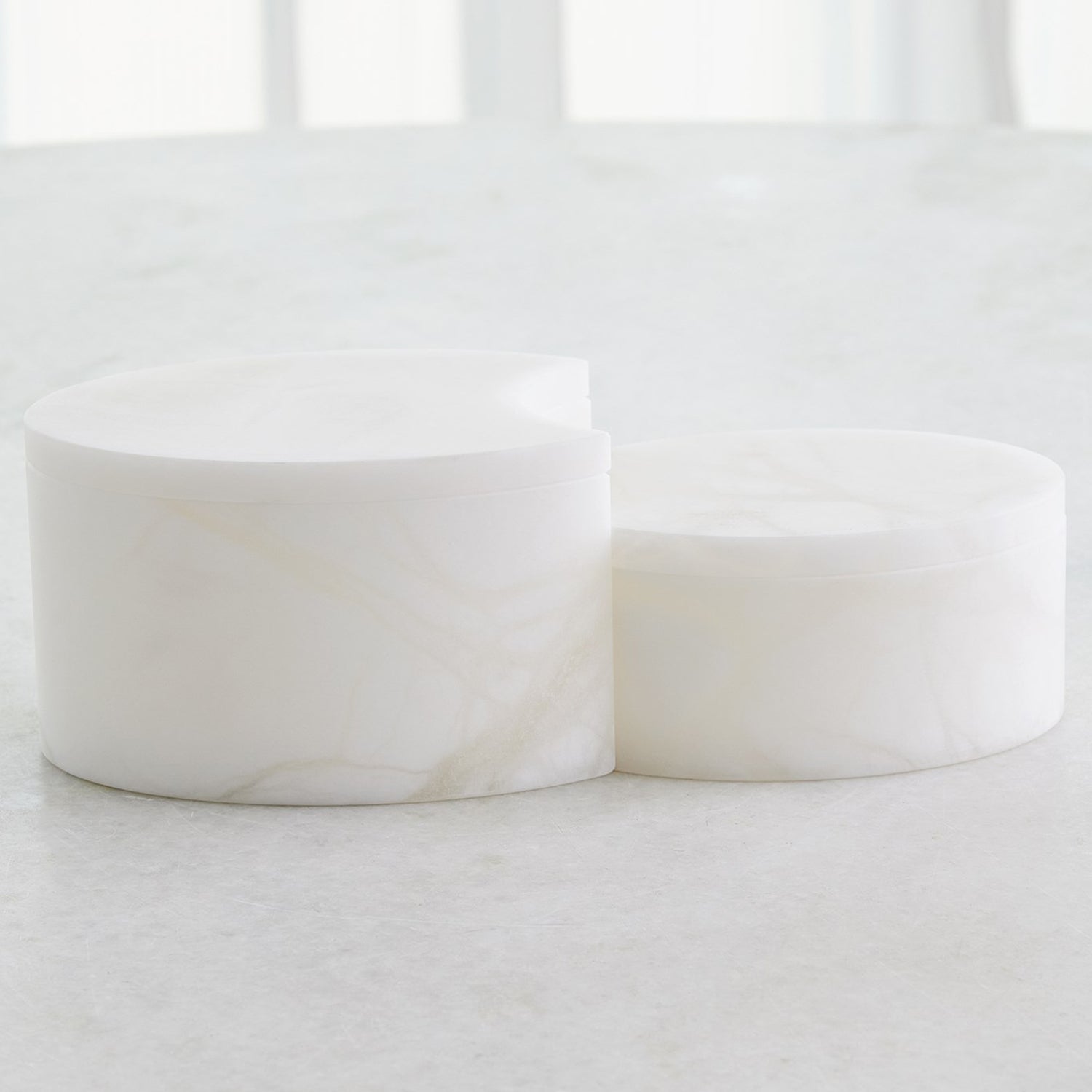 Global Views Alabaster Oval Box