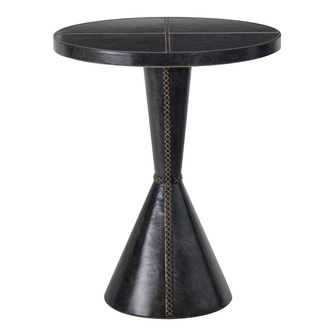 Regina Andrew Gabe Leather Black Accent Table