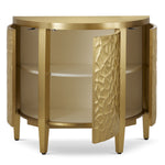 Currey & Co Auden Brass Demi-Lune Cabinet
