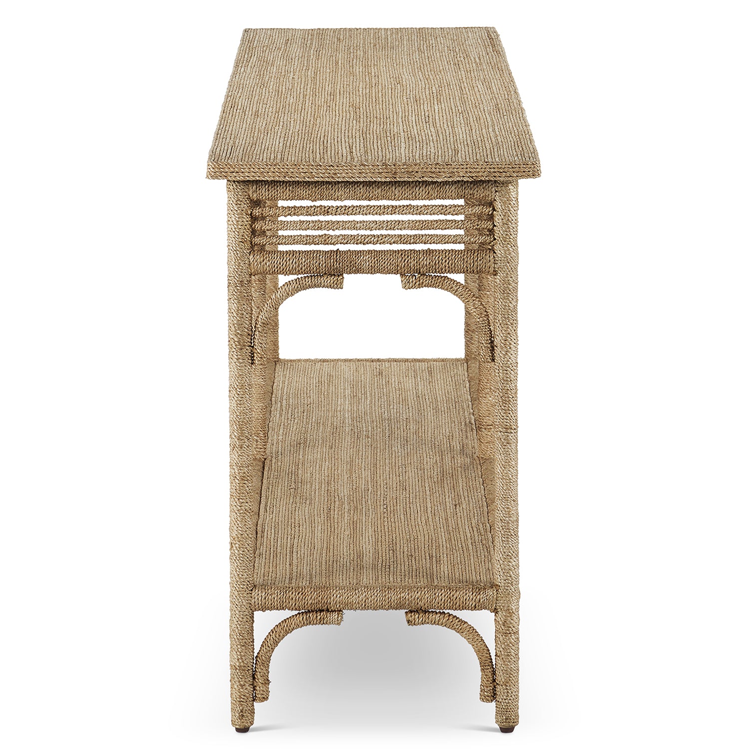 Currey & Co Olisa Rope Large Console Table