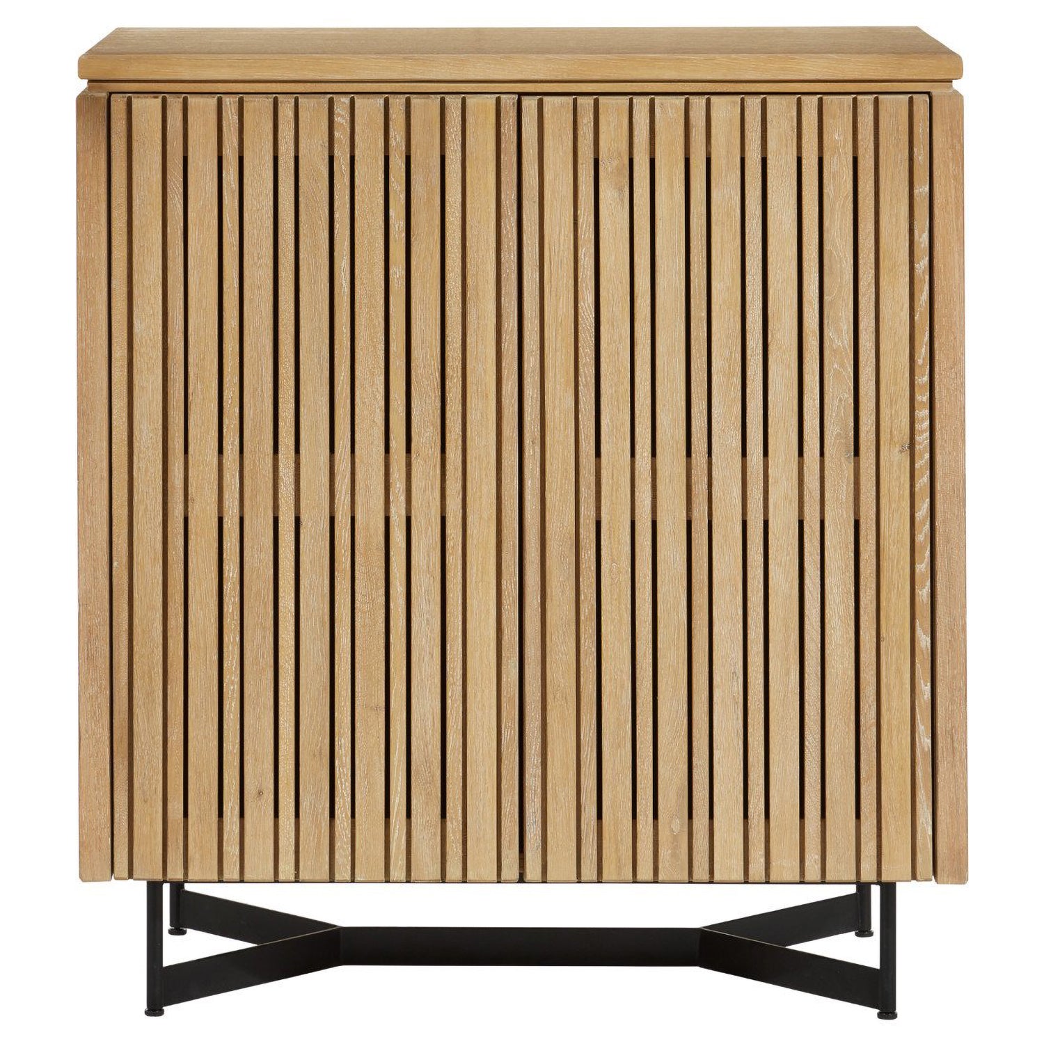 Currey & Co Indeo Washed Oak Cabinet - Final Sale