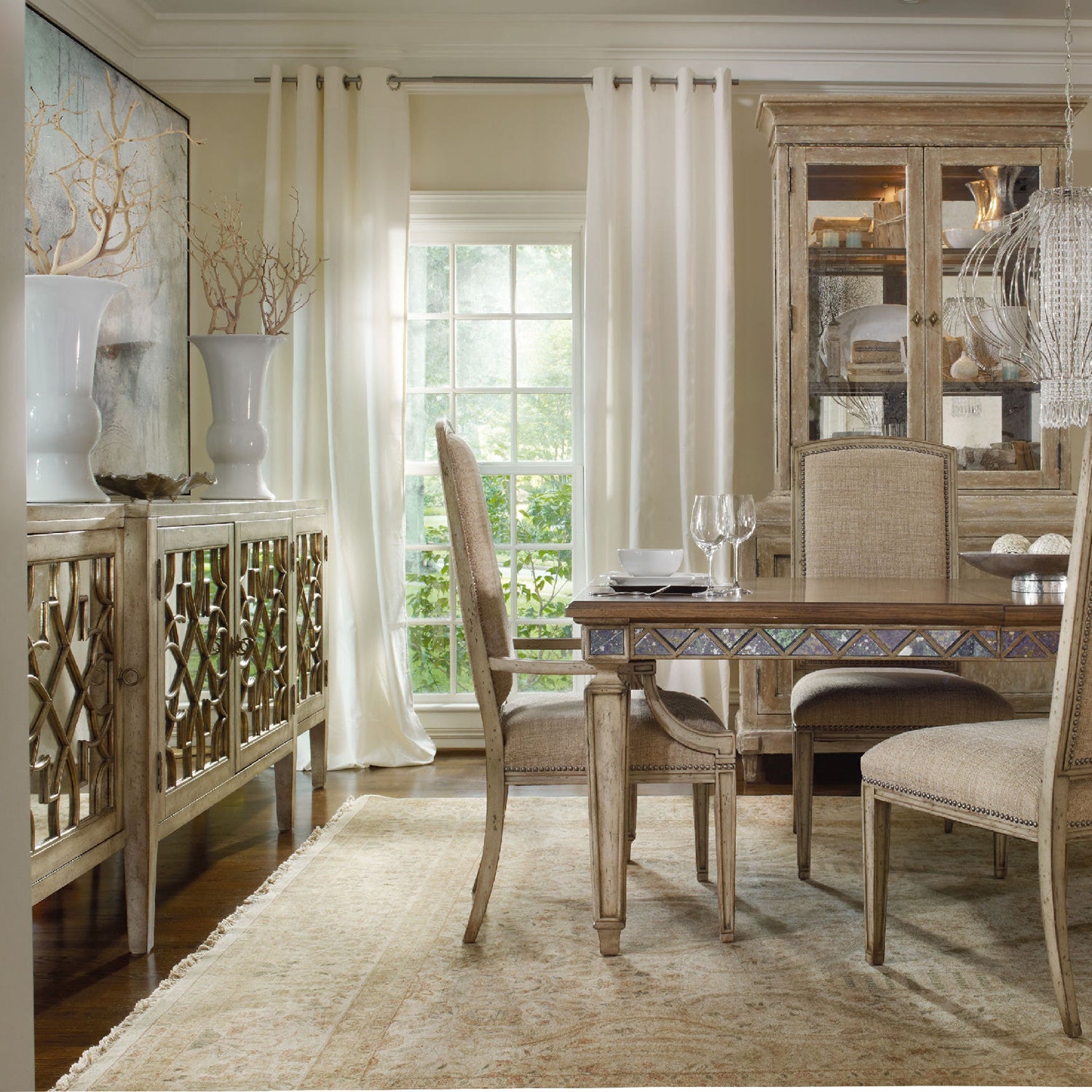 Hooker Furniture Sanctuary Four-Door Mirrored Console