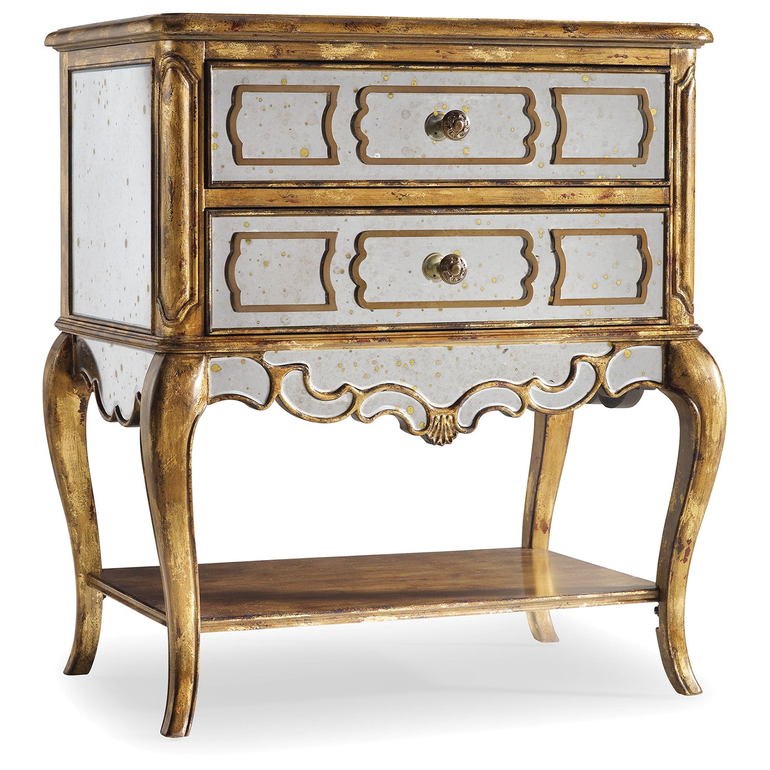 Hooker Furniture Sanctuary Mirrored Leg Nightstand
