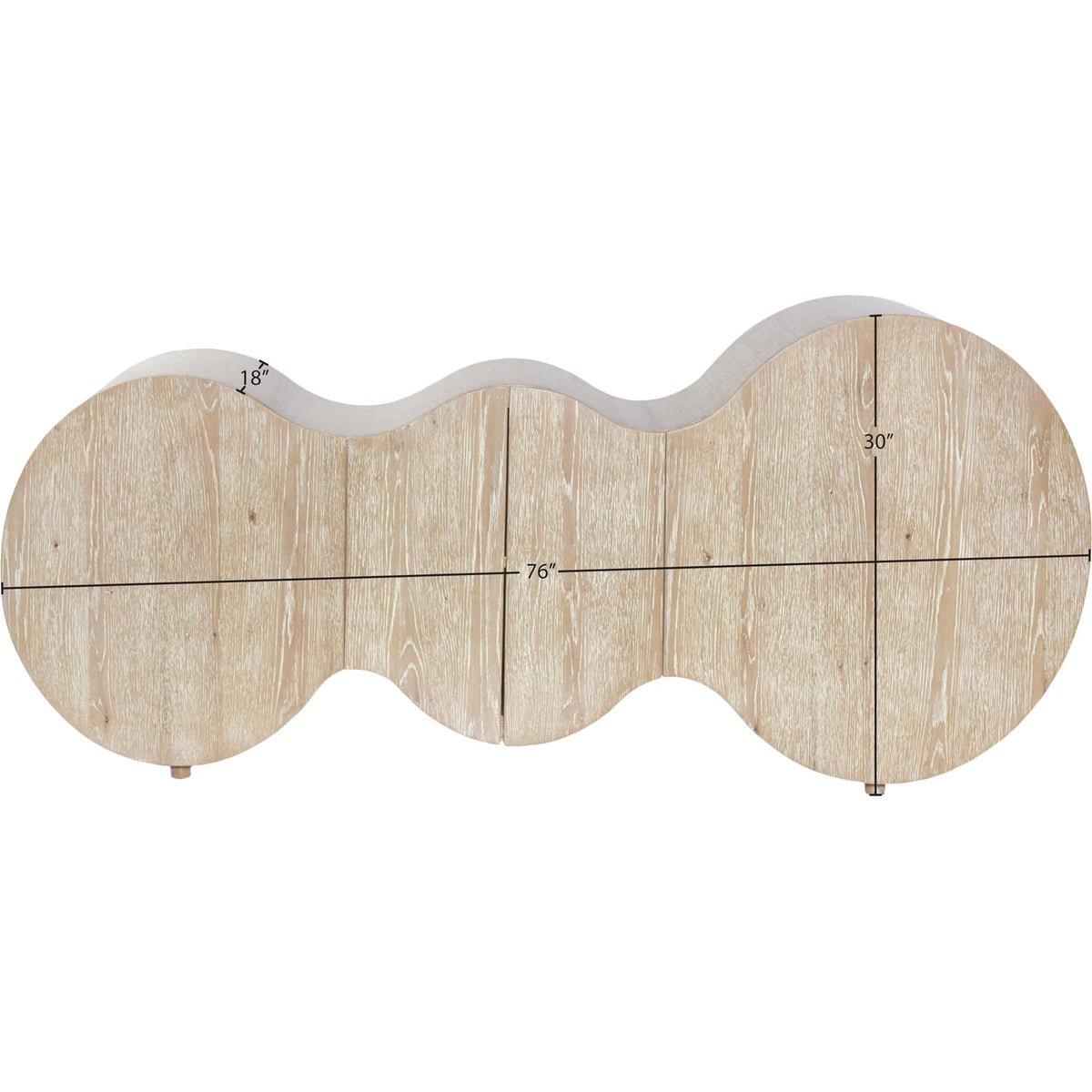 Sono Oak Burl Wood Sideboard Buffet