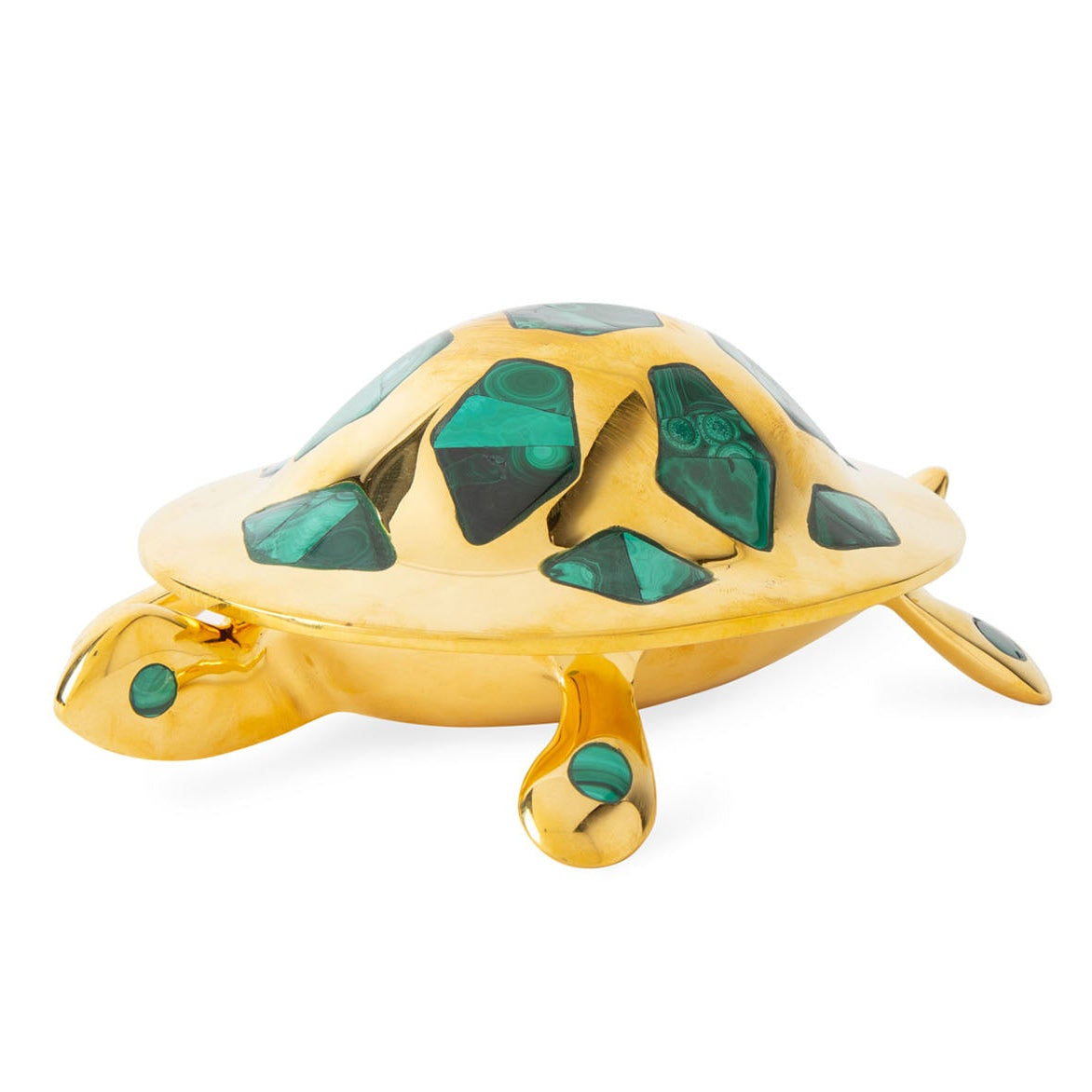 Detail of the solid cast brass turtle