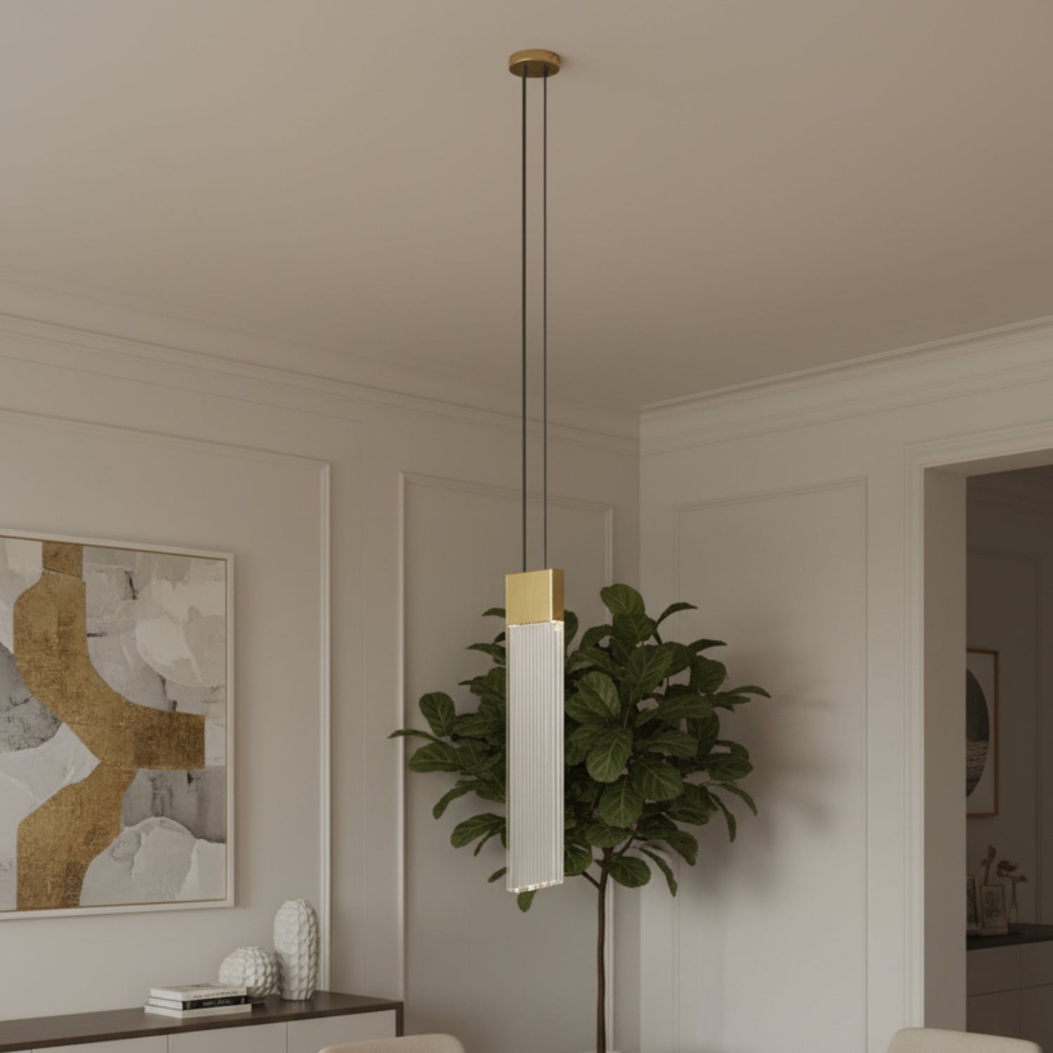 Sonneman V Panels Brass 3091.14 Pendant