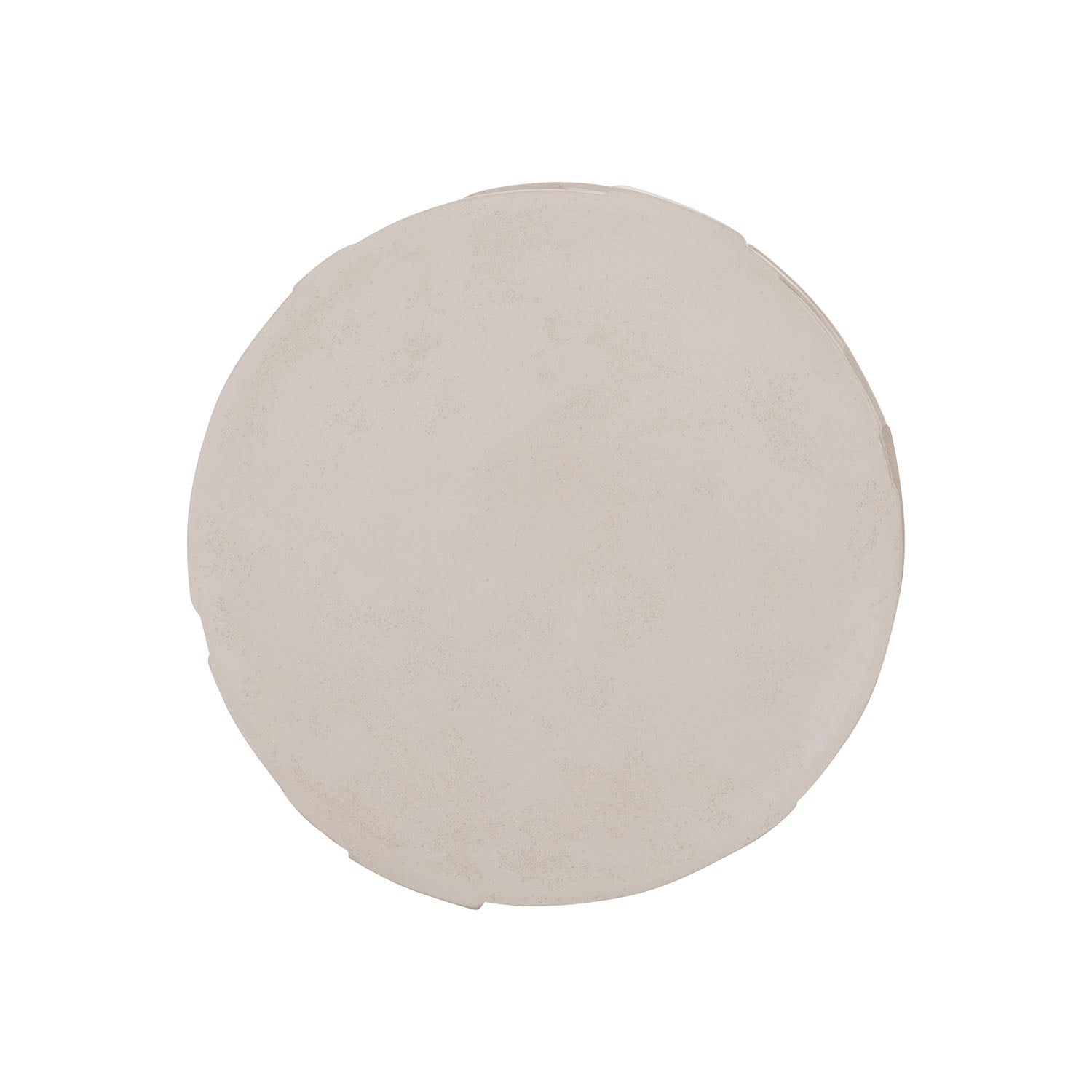 Bernhardt Interiors Zina Accent Table in Stonecast finish, shown to scale.