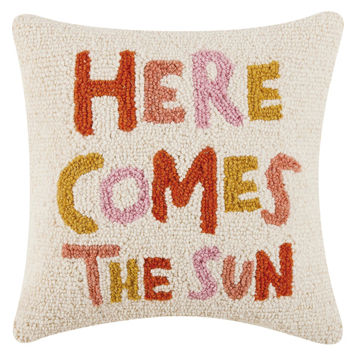 Ampersand Here Comes The Sun Hook Throw Pillow
