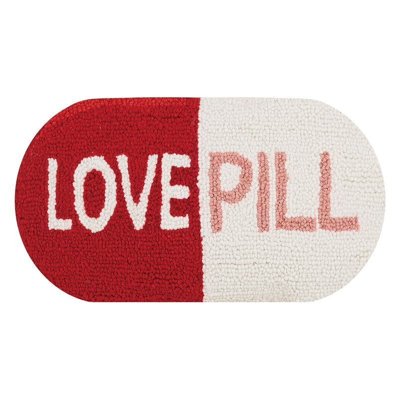 Love Pill Shaped Hook Throw Pillow