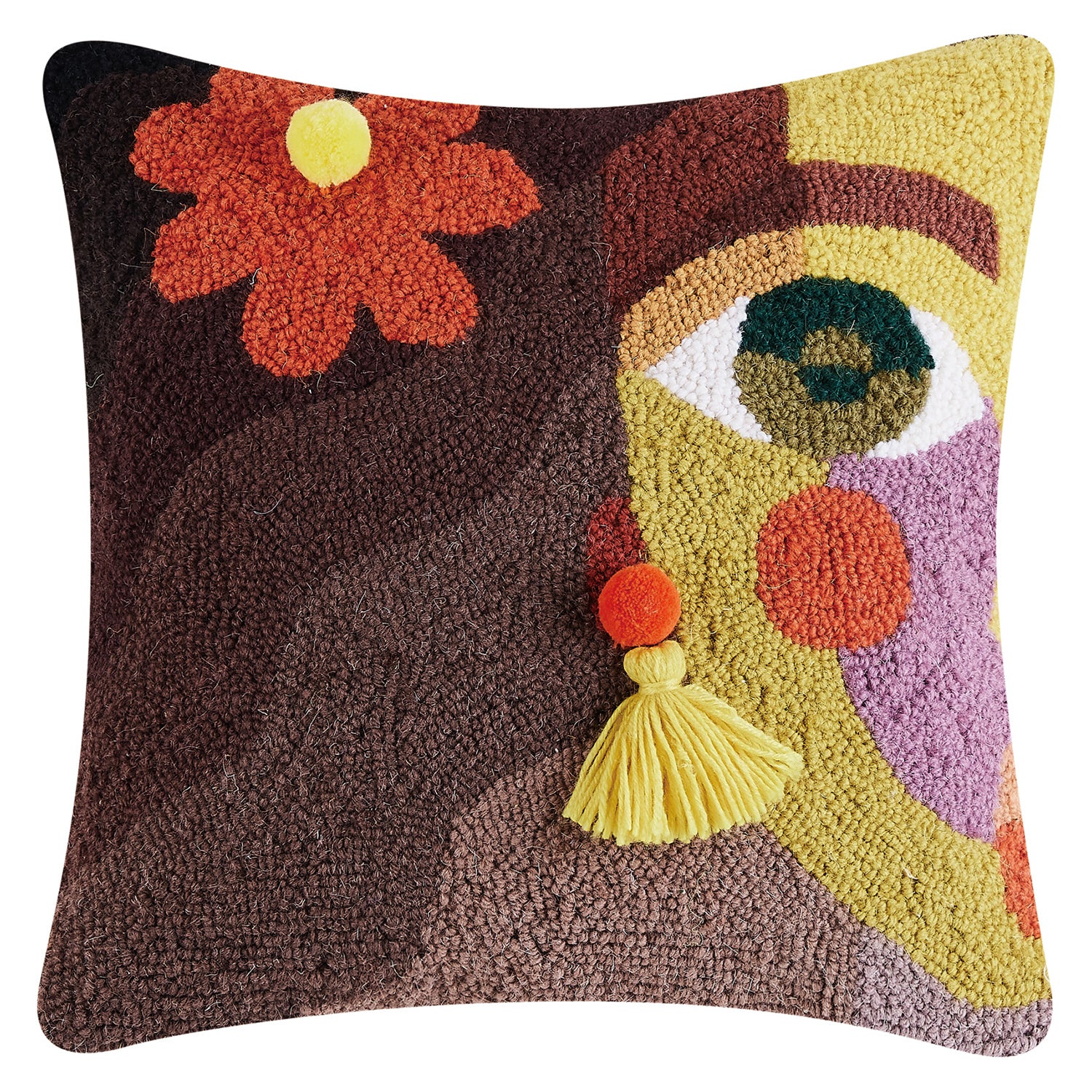 Justina Blakeney Gem with Pom Pom Hook Throw Pillow