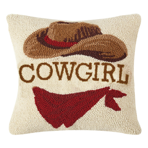 Cowgirl Hook Throw Pillow