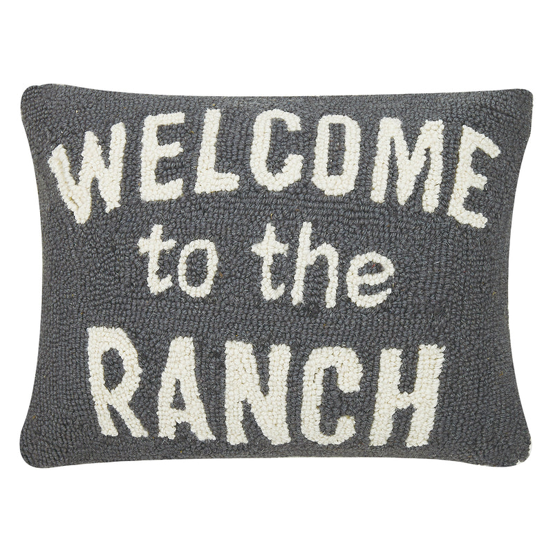 Welcome To The Ranch Hook Throw Pillow