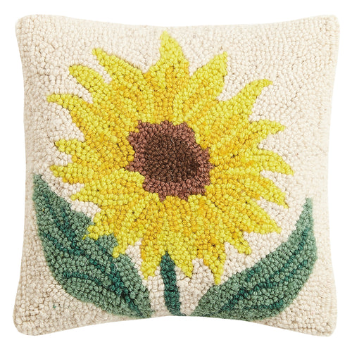 Sunflower Hook Throw Pillow