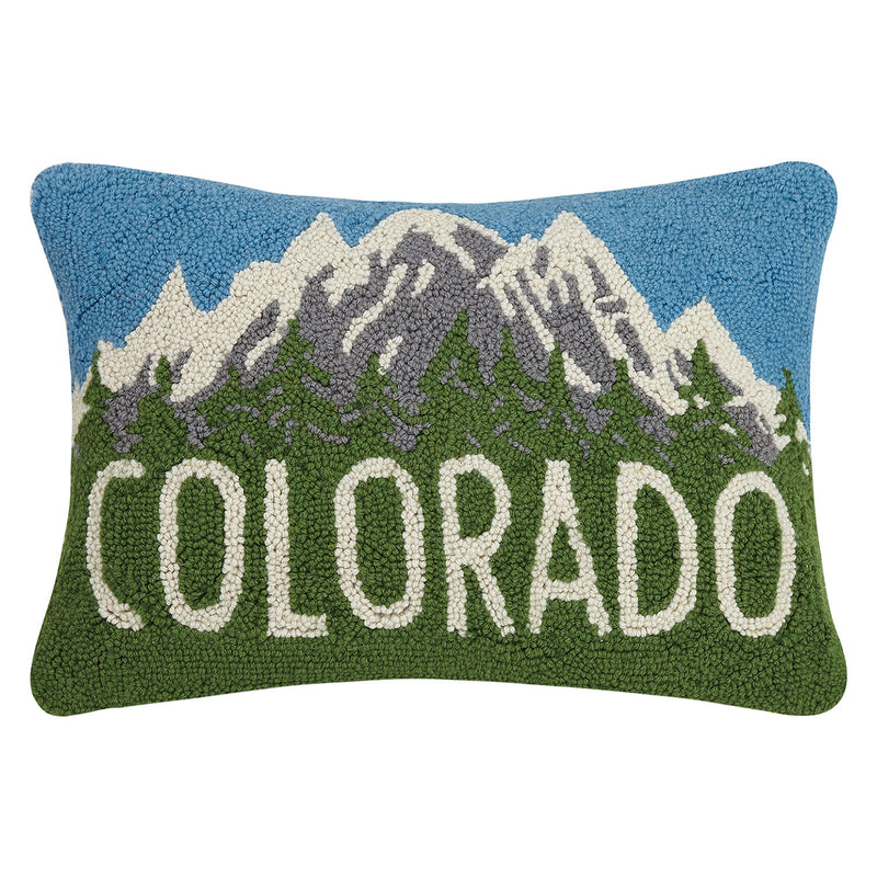 Colorado Mountains Hook Throw Pillow