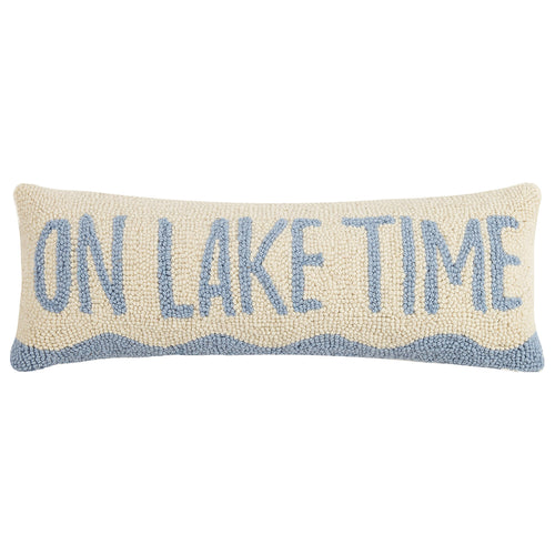 On Lake Time Hook Throw Pillow