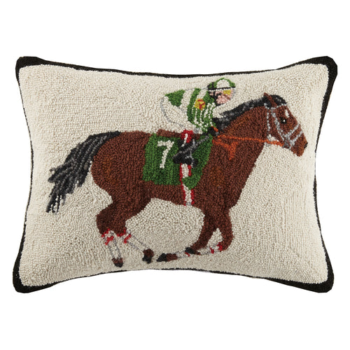 Equestrian Racer Hook Throw Pillow