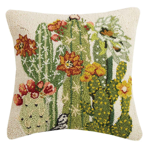 Cactus Floral Hook Throw Pillow