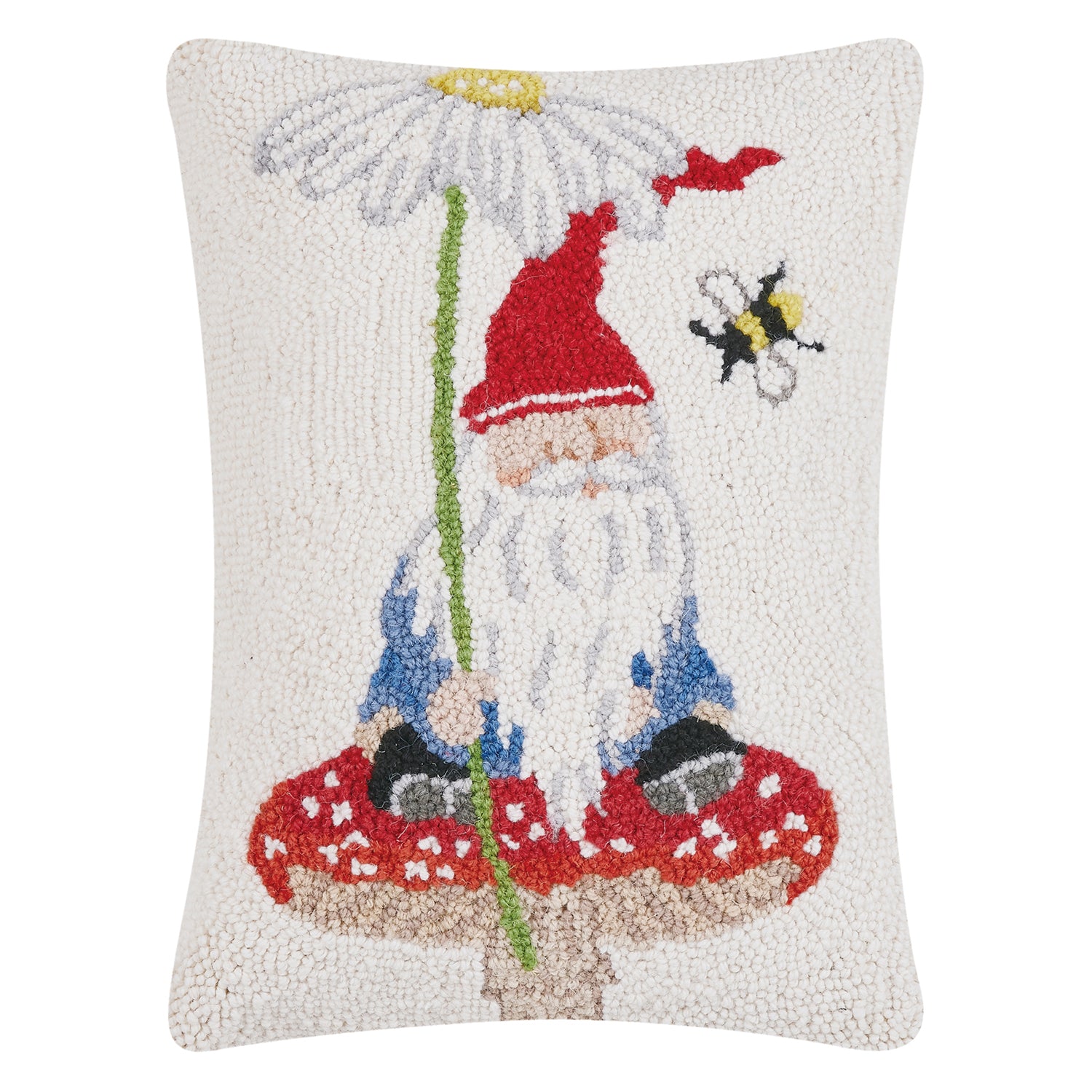Toadstool Gnome Hook Throw Pillow
