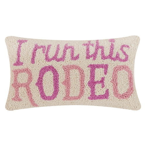I Run This Rodeo Hook Throw Pillow