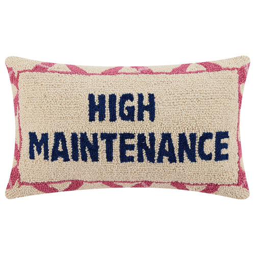 High Maintenance Hook Throw Pillow