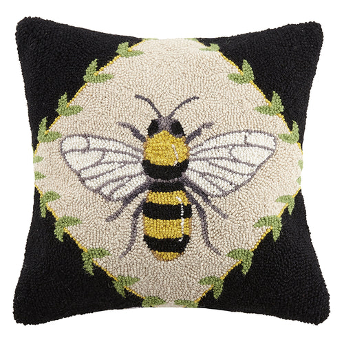 Bumblebee Hook Throw Pillow