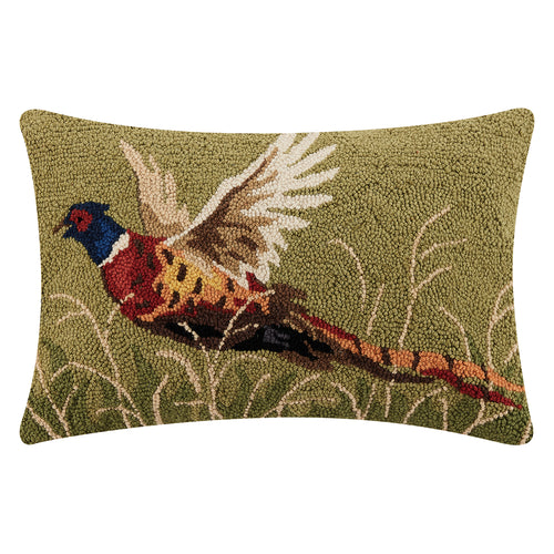 Peacock Hook Throw Pillow