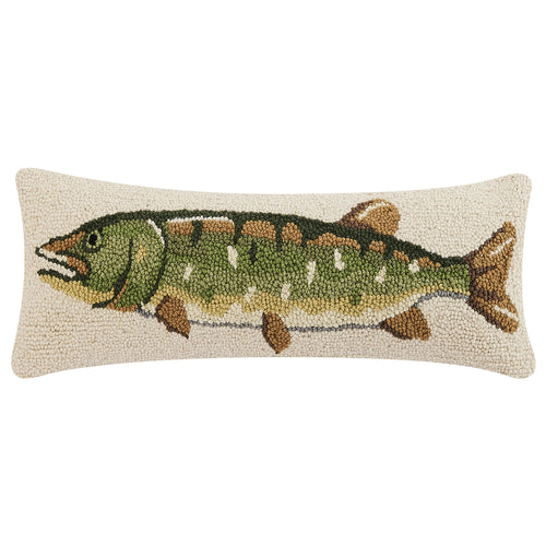 Northern Pike Fish Hook Throw Pillow