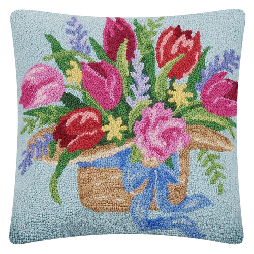 Tulips In A Hat Hook Throw Pillow